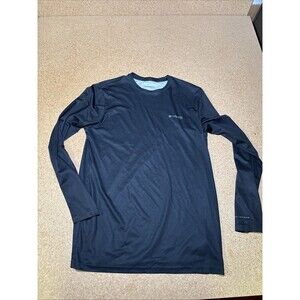 Columbia Omnishade Men's PFG Fish Flag Graphic Long Sleeve Shirt Black M I1